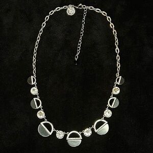 White House Black Market Silver and Black Necklace